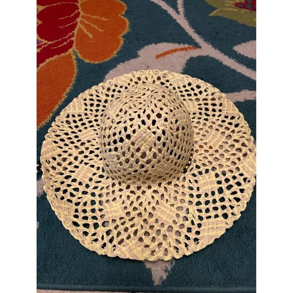 BP Womens Floppy‎ Sun Hat natural straw drawstring main image 4